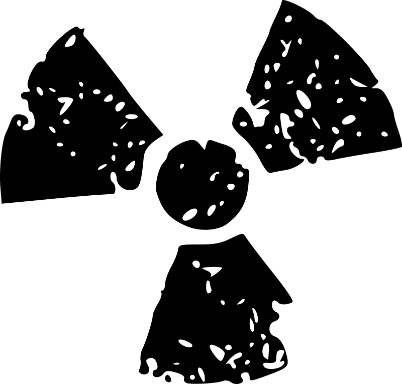 Grungy Radioactivity Symbol