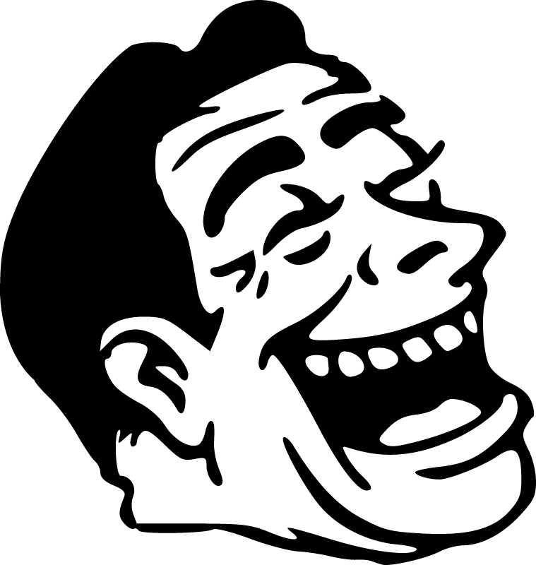 Hysterically Laughing Man Illustration