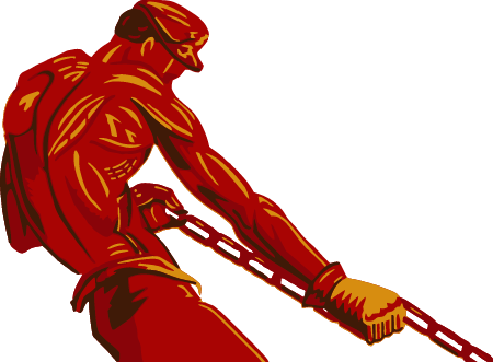 Industrial Worker with Chain