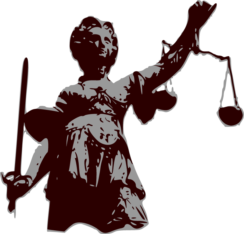 Lady Justitia Holding Scales of Justice