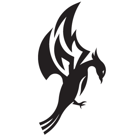 Majestic Winged Dragon Silhouette