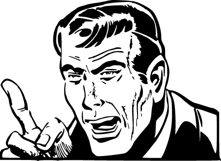 Man Pointing and Speaking