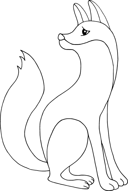Minimalist Fox Outline