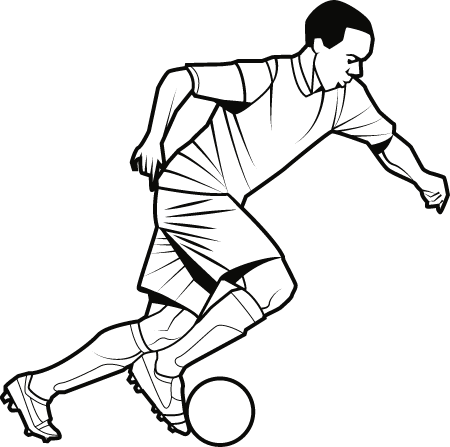 Monochrome Football Player