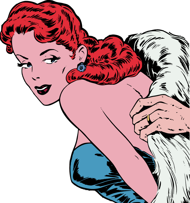 Mysterious Femme Fatale with Fur