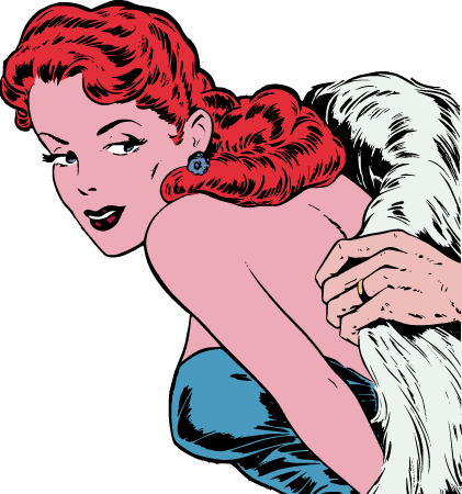 Mysterious Femme Fatale with Fur