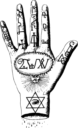 Mystic Hand with Symbols