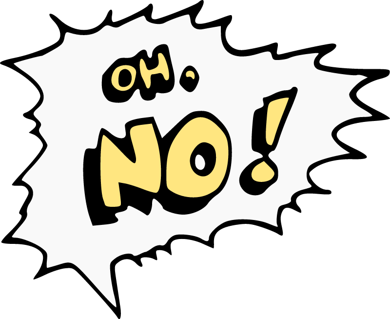 Oh No! Speech Bubble Illustration