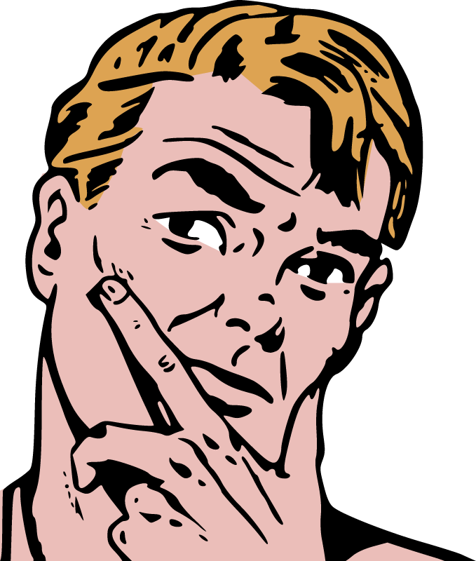 Pensive Thinking Man
