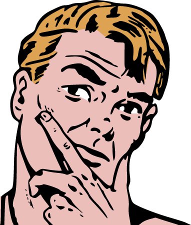 Pensive Thinking Man