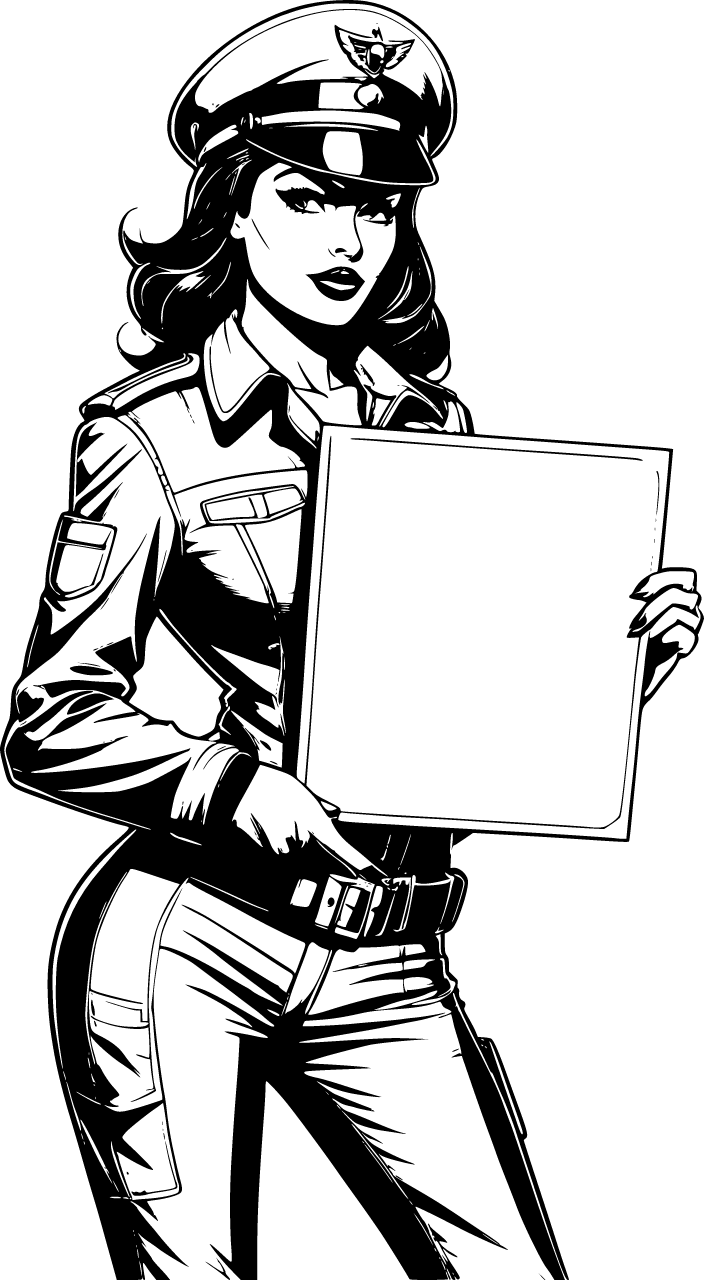Pilot with Blank Sign