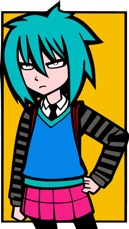 Rebellious Angry Teen Girl