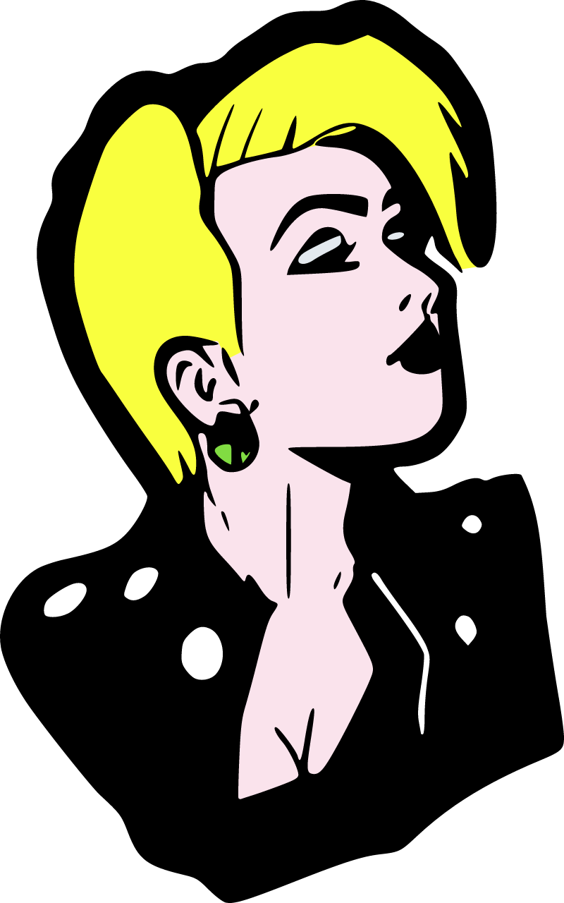 Retro 80s Punk Girl