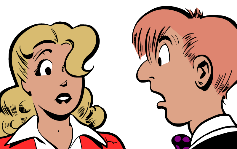 Retro Comic Boy & Girl