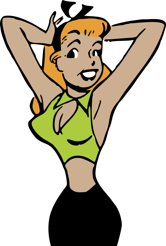Retro Girl with Bow