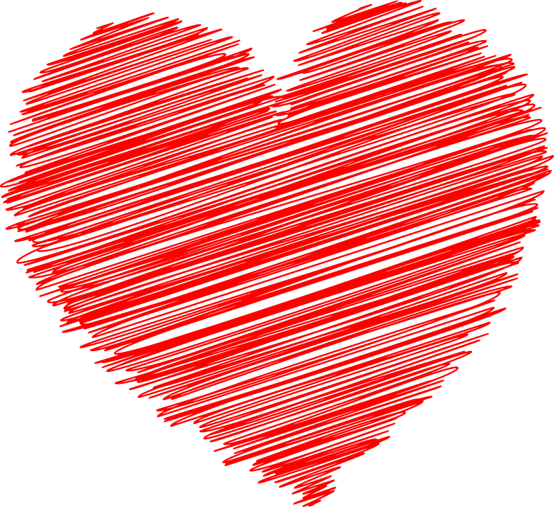 Scribbled Heart Drawing