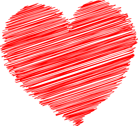 Scribbled Heart Drawing