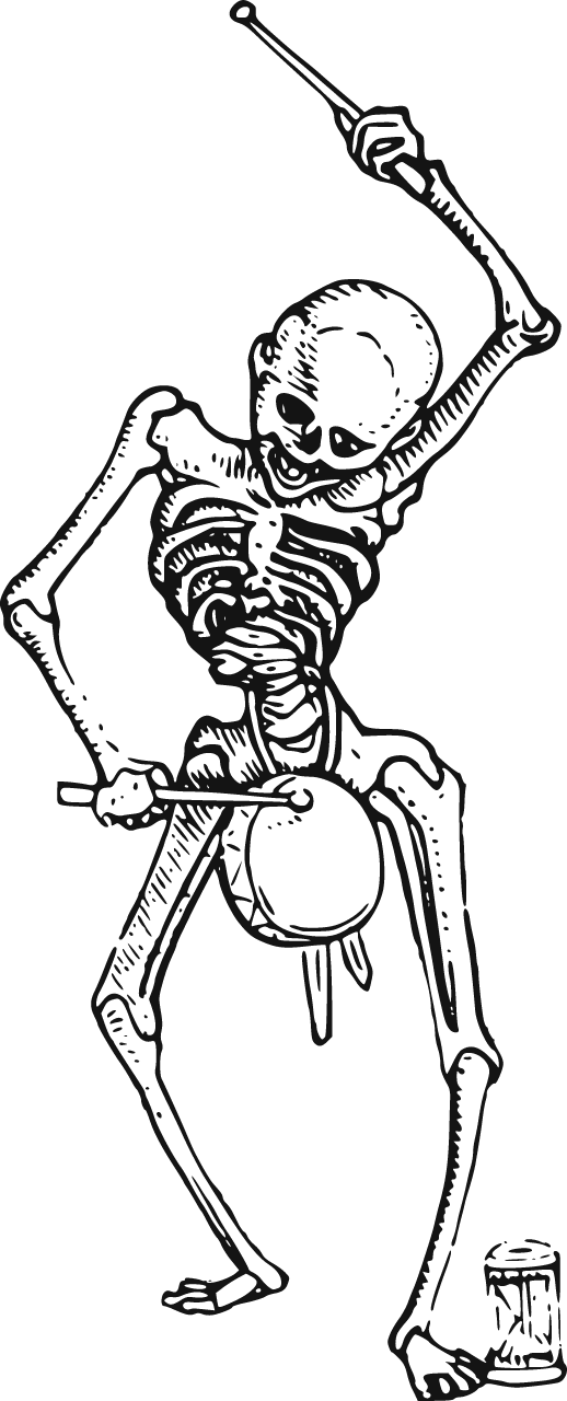 Skeleton Drummer from Holbein’s Dance of Death
