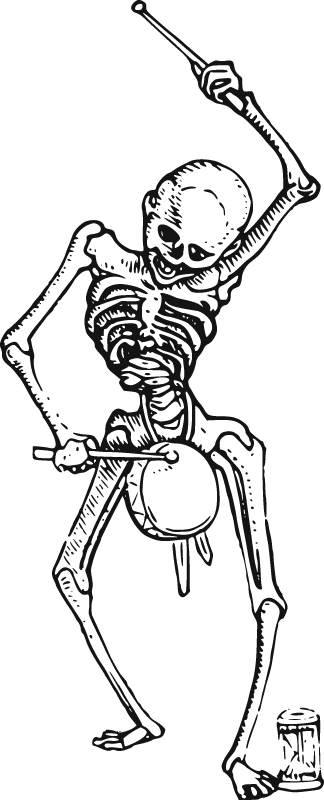 Skeleton Drummer from Holbein’s Dance of Death