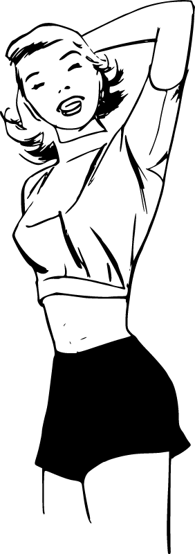Smiling Stretching Woman