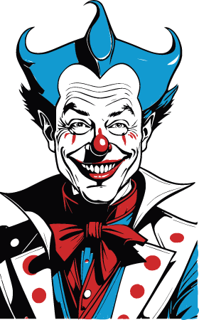 The Court Jester with Blue Hair