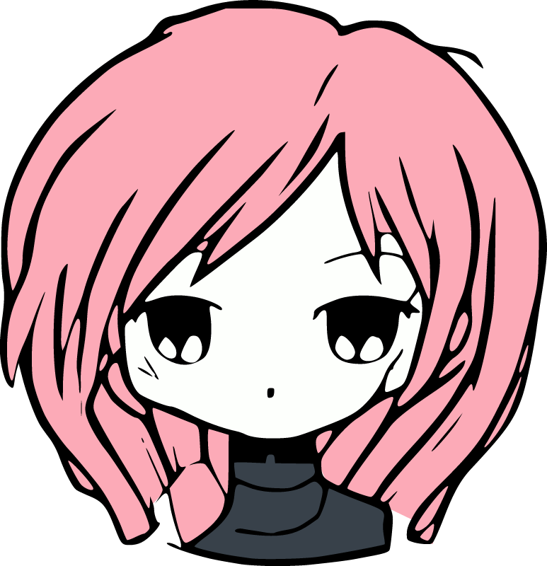 Vibrant Pink-Haired Anime Girl