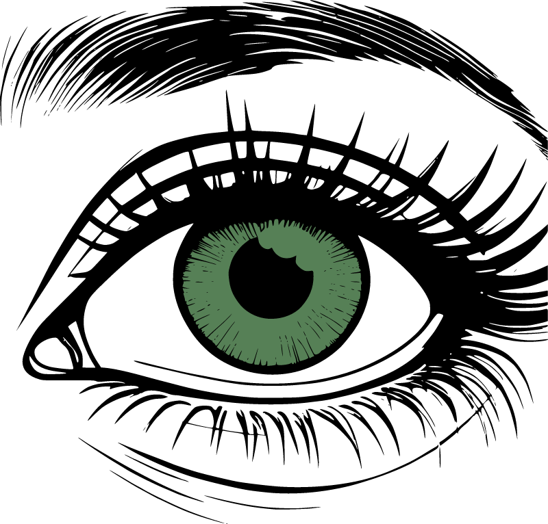 Vivid Green Eye Close-Up