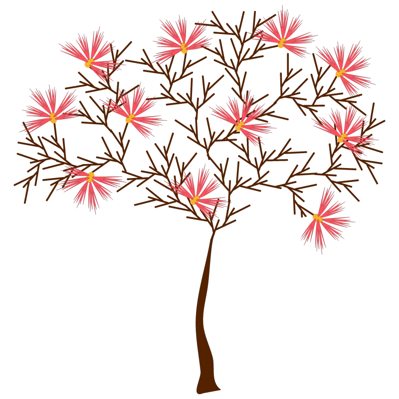 Blossoming Tree Top View