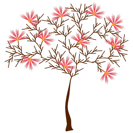 Blossoming Tree Top View