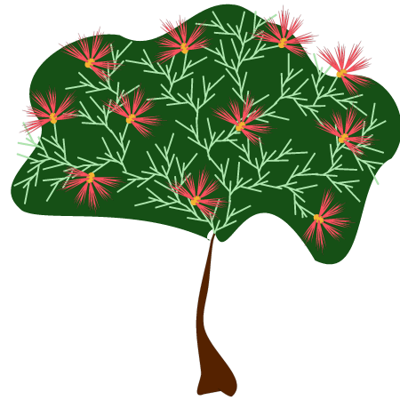 Simple Flowering Tree Top View