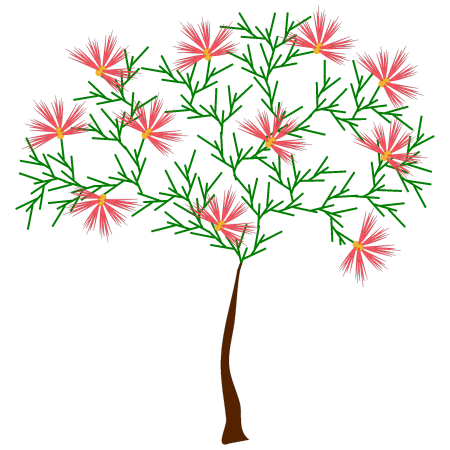 Simple Flowering Tree