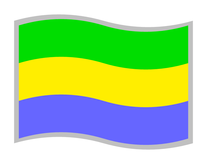 Gabonese Flag (Waving)