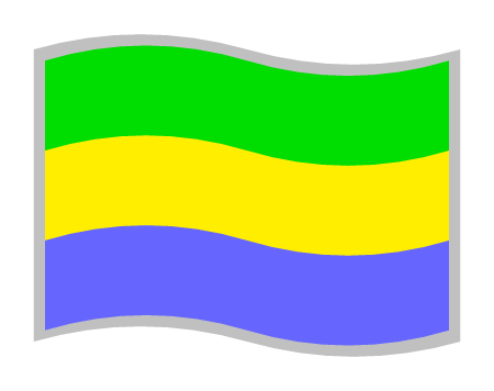 Gabonese Flag (Waving)