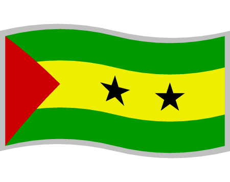 São Tomé and Príncipe Flag - Brightened