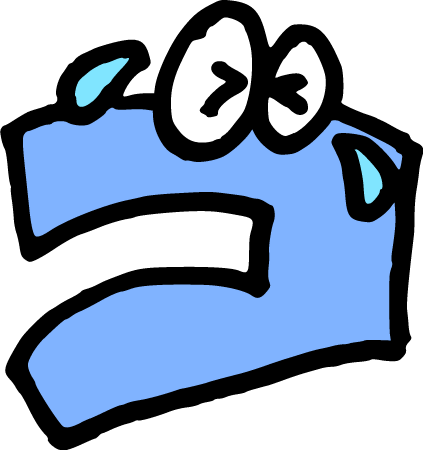 Crying rectangle icon