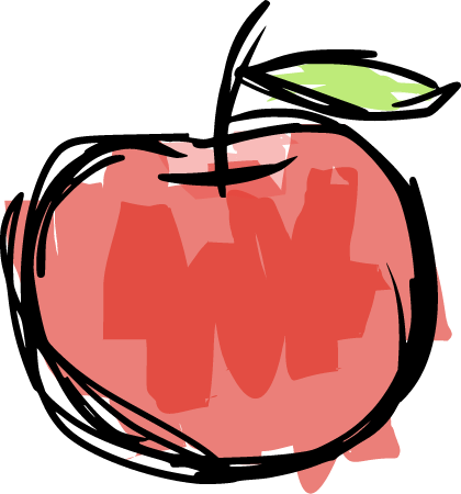  Colorful apple scribbles