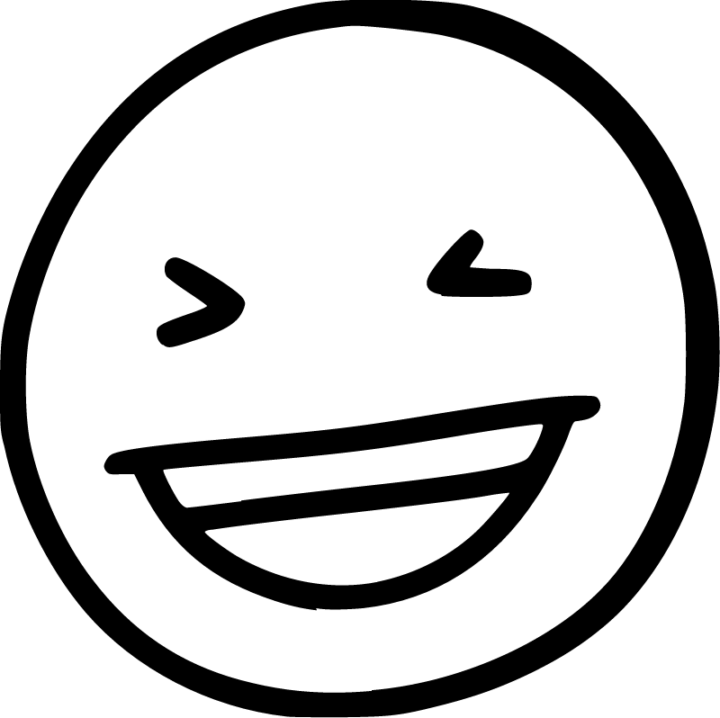 Hand-Drawn Happy Emoticon