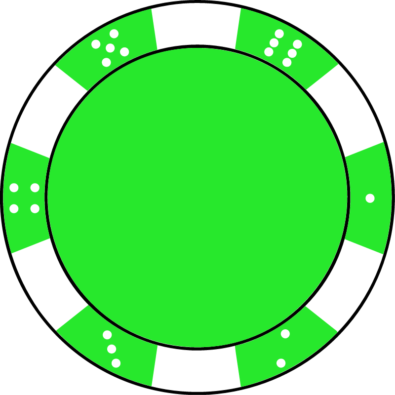 Acid Green Poker Chip