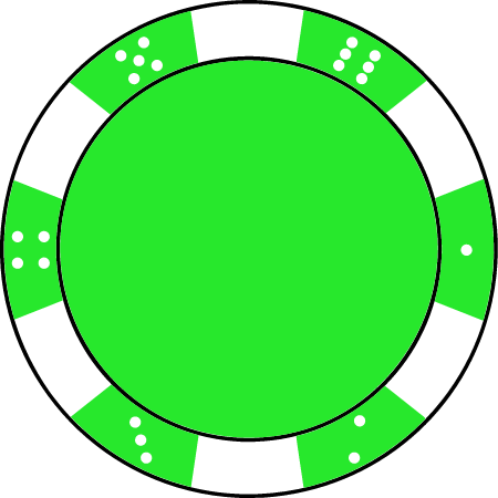 Acid Green Poker Chip