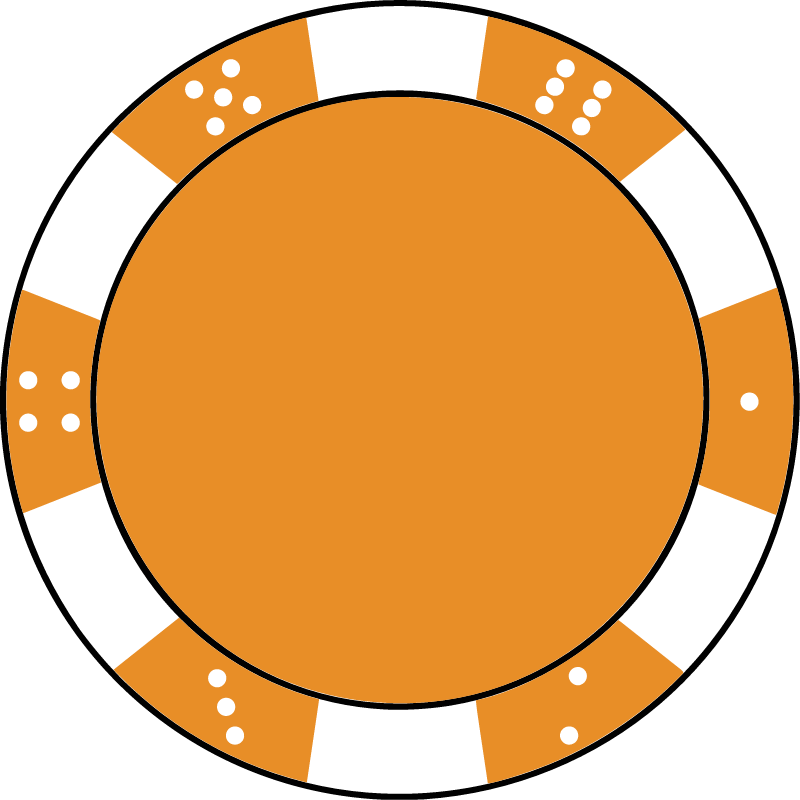 Carrot Orange Poker Chip