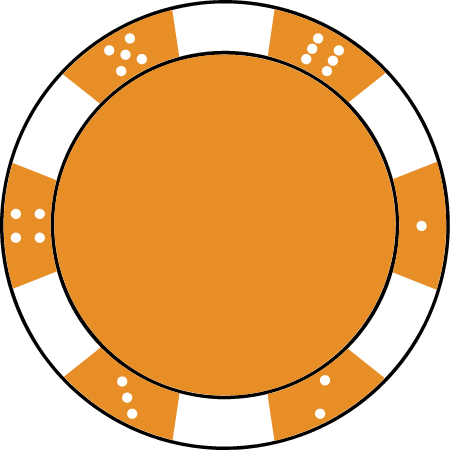 Carrot Orange Poker Chip
