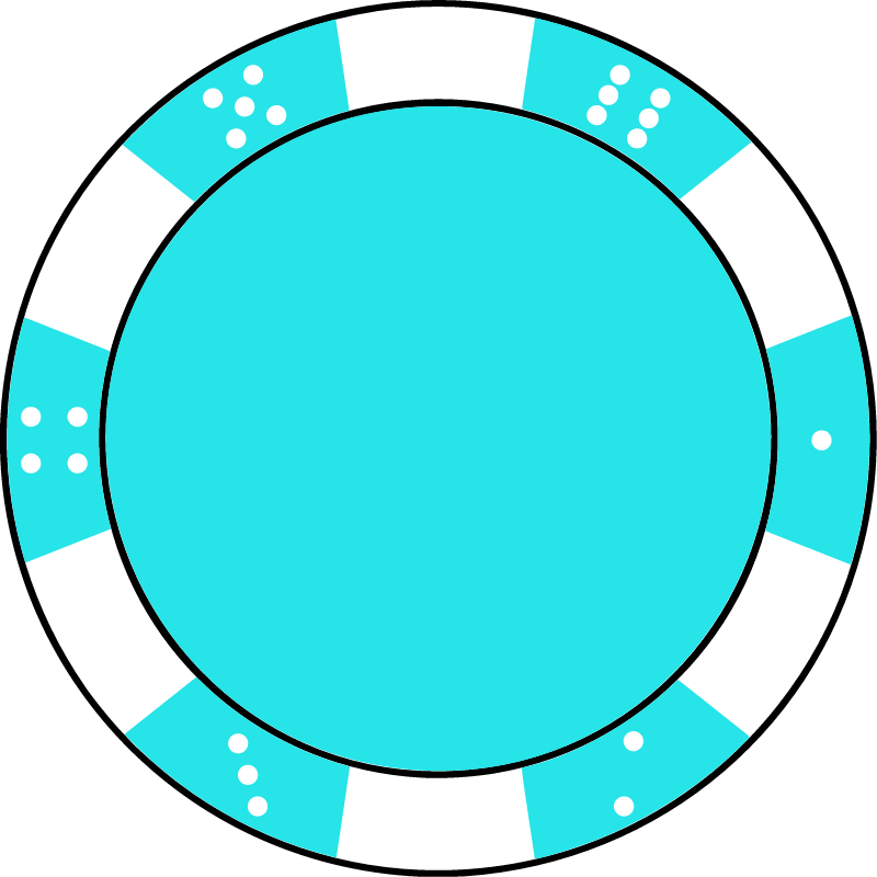 Turquoise Poker Chip