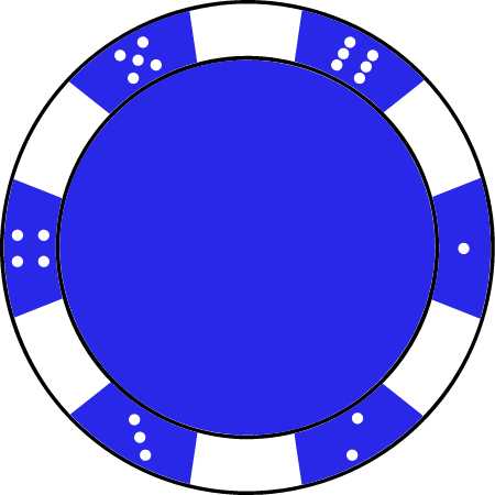 Ultramarine Bluebonnet Poker Chip