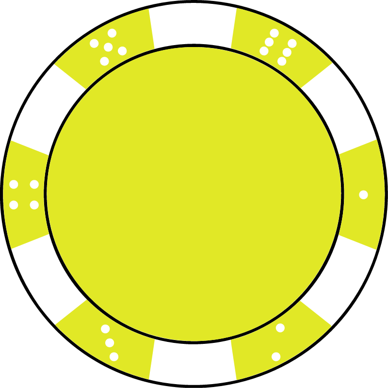 Yellow-Green Poker Chip