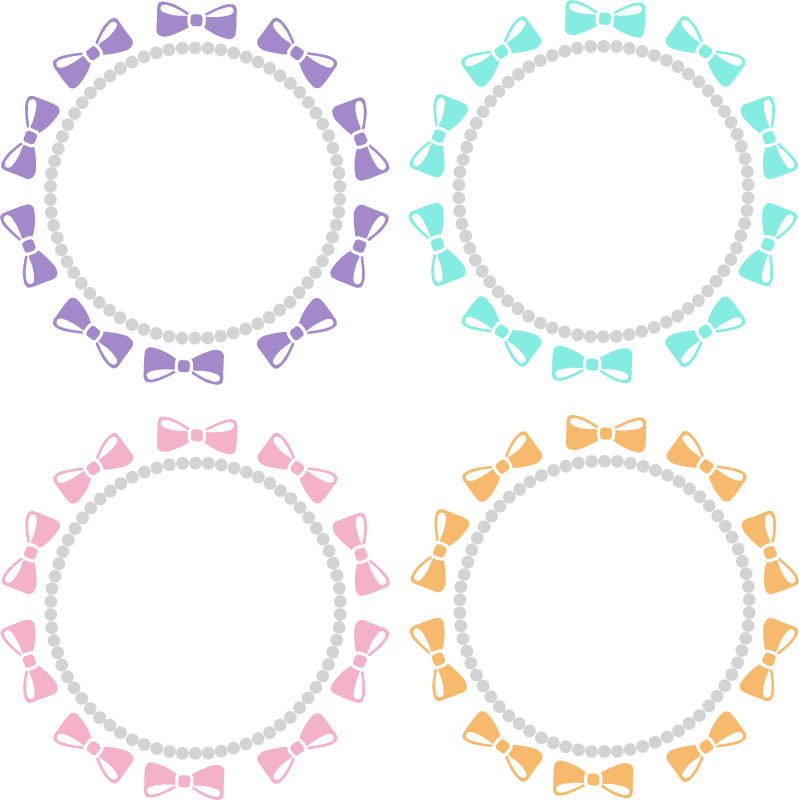 Round Frame With Bow Set