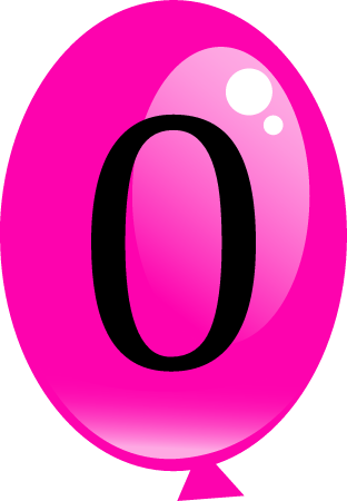 Party Balloon with Number 0