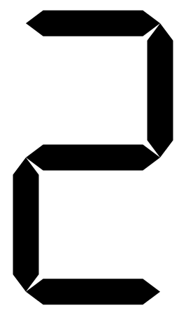 Digital clock number 2