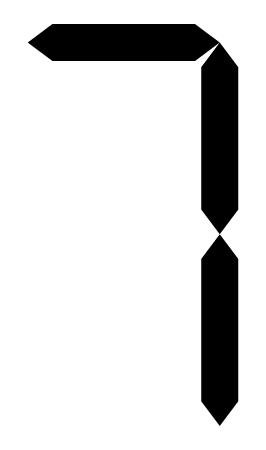 Digital clock number 7