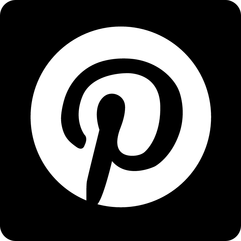 Pinterst symbol black and white