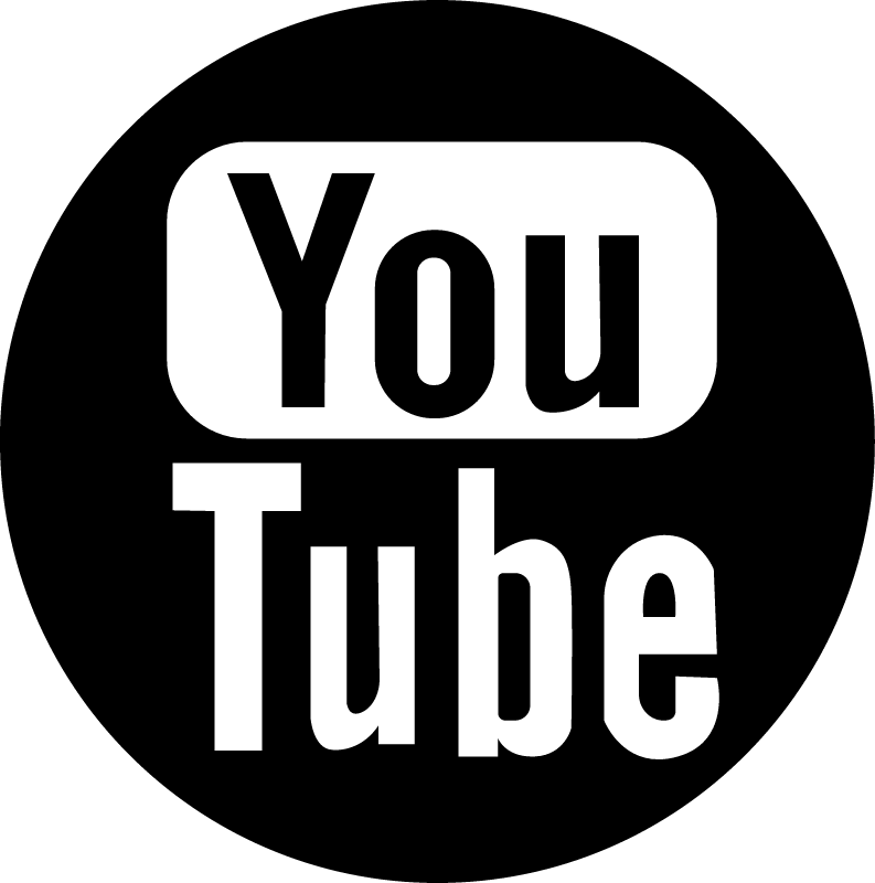YouTube symbol black and white